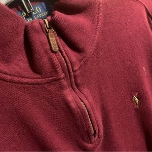 For sale: Gently used Ralph Lauren quarter zip in a rich maroon color. Large